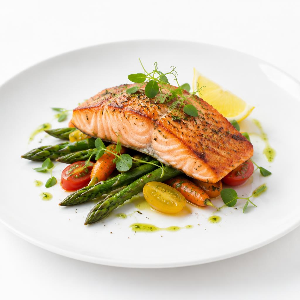 Salmón con verduras